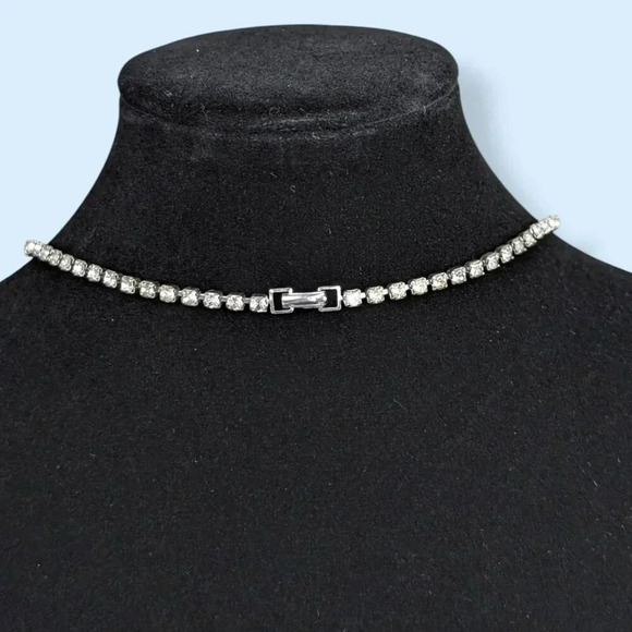 Vintage Rhinestone 3-Strand Dangle Necklace - Picture 5 of 6